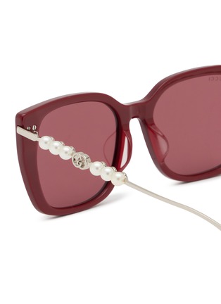 Detail View - Click To Enlarge - GUCCI - Recycled Acetate Cat Eye Sunglasses
