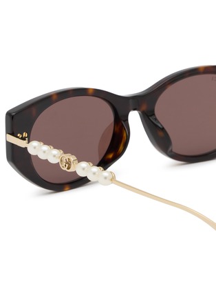 Detail View - Click To Enlarge - GUCCI - Recycled Acetate Cat Eye Sunglasses