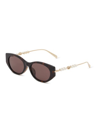 Main View - Click To Enlarge - GUCCI - Recycled Acetate Cat Eye Sunglasses