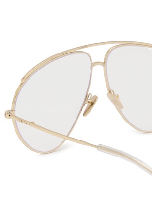 Detail View - Click To Enlarge - GUCCI - Metal Aviator Optical Glasses