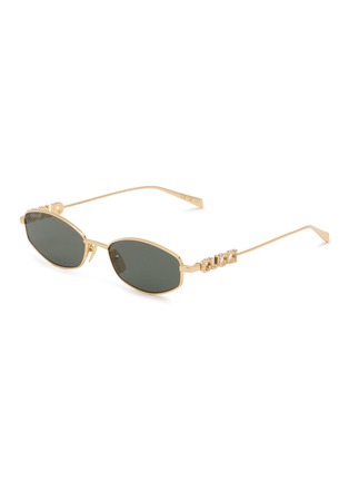 Main View - Click To Enlarge - GUCCI - Metal Rectangular Sunglasses