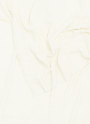 Detail View - Click To Enlarge - ALONPI - Carole Cashmere Silk Throw — Ecru
