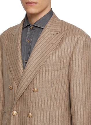  - BRUNELLO CUCINELLI - Double Breasted Striped Blazer
