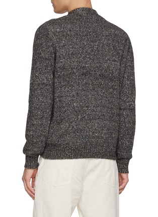 Back View - Click To Enlarge - BRUNELLO CUCINELLI - Button Up V-Neck Alpaca Silk Blend Knit Cardigan