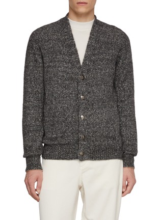 Main View - Click To Enlarge - BRUNELLO CUCINELLI - Button Up V-Neck Alpaca Silk Blend Knit Cardigan