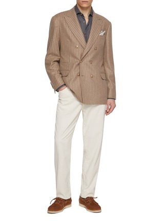 Figure View - Click To Enlarge - BRUNELLO CUCINELLI - Denim Shirt