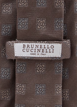 Detail View - Click To Enlarge - BRUNELLO CUCINELLI - Checkered Silk Tie