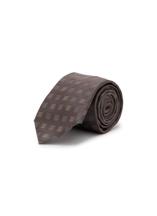 Main View - Click To Enlarge - BRUNELLO CUCINELLI - Checkered Silk Tie