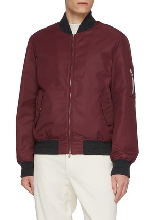 Main View - Click To Enlarge - BRUNELLO CUCINELLI - Zipped Nylon Bomber Jacket