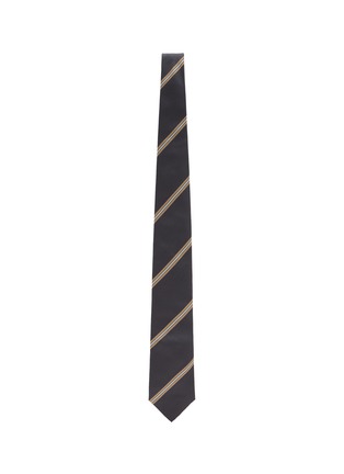 Detail View - Click To Enlarge - BRUNELLO CUCINELLI - Striped Silk Tie