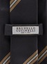 Detail View - Click To Enlarge - BRUNELLO CUCINELLI - Striped Silk Tie
