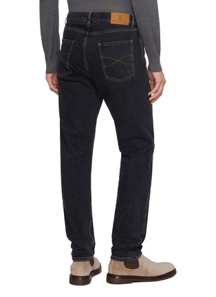 Back View - Click To Enlarge - BRUNELLO CUCINELLI - Distressed Denim Jeans