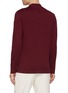 Back View - Click To Enlarge - BRUNELLO CUCINELLI - Long Sleeve Logo Print Turtleneck Cotton Jersey Top