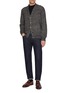 Figure View - Click To Enlarge - BRUNELLO CUCINELLI - Long Sleeve Logo Print Turtleneck Cotton Jersey Top