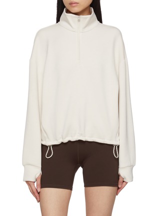 Main View - Click To Enlarge - VARLEY - Sian Cropped Half Zip Sweatshirt