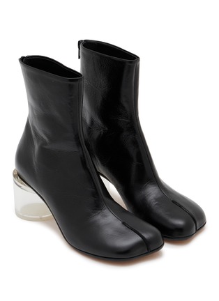 Detail View - Click To Enlarge - MM6 MAISON MARGIELA - Anatomic 60 Split Toe Leather Ankle Boots