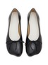 Detail View - Click To Enlarge - MM6 MAISON MARGIELA - 30 Square Toe Leather Ballerina Pumps