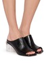 Figure View - Click To Enlarge - MM6 MAISON MARGIELA - Anatomic 60 Open Toe Leather Heels