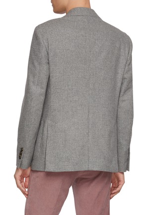 Back View - Click To Enlarge - LARDINI - Single Breasted Houndstooth Blazer