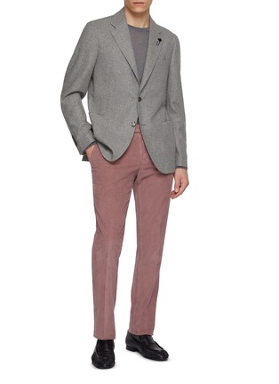 Figure View - Click To Enlarge - LARDINI - Single Breasted Houndstooth Blazer