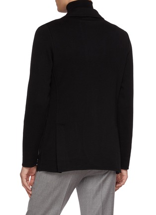 Back View - Click To Enlarge - LARDINI - Single Breasted Notch Lapel Knit Blazer