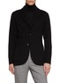 LARDINI Single Breasted Notch Lapel Knit Blazer