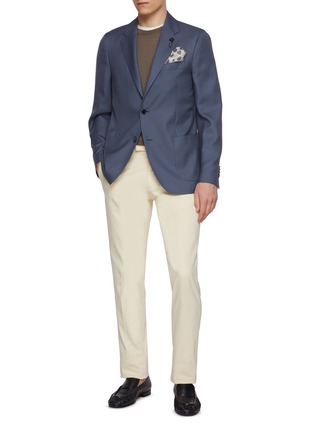 Figure View - Click To Enlarge - LARDINI - Single Breasted Twill Blazer