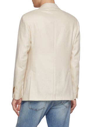 Back View - Click To Enlarge - LARDINI - Single Breasted Hopsack Blazer