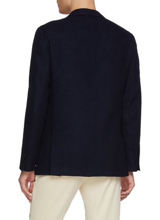 Back View - Click To Enlarge - LARDINI - Single Breasted Notch Lapel Knit Blazer
