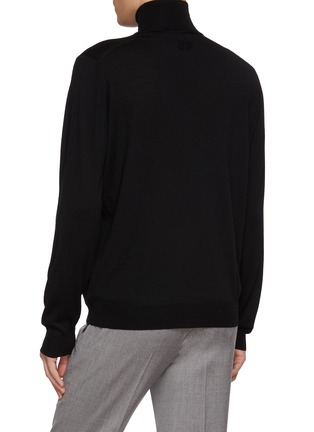 Back View - Click To Enlarge - LARDINI - Long Sleeve Turtleneck Knit Top