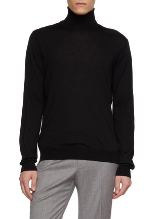 Main View - Click To Enlarge - LARDINI - Long Sleeve Turtleneck Knit Top