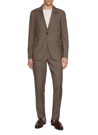 Main View - Click To Enlarge - LARDINI - Single Breasted Plain Weave Suit