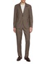 LARDINI Single Breasted Plain Weave Suit