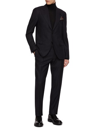 Figure View - Click To Enlarge - LARDINI - Single Breasted Striped Flannel Suit