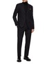 Figure View - Click To Enlarge - LARDINI - Single Breasted Striped Flannel Suit