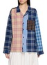 STORY MFG Greetings Patchwork Appliqué Letter Cotton Shirt