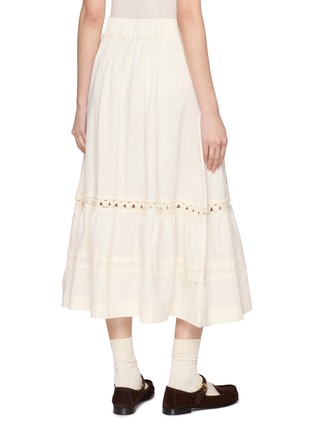 Back View - Click To Enlarge - STORY MFG - Hand Embroidered Nutmeg Midi Skirt