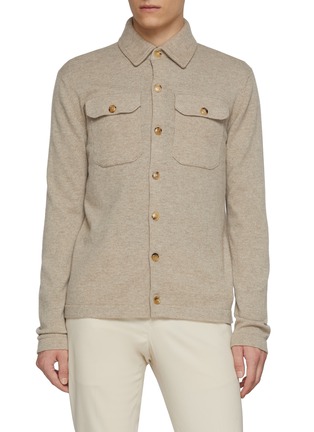 Main View - Click To Enlarge - PIACENZA 1733 - Flap Pocket Wool Overshirt