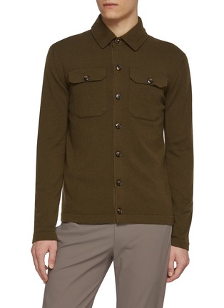 Main View - Click To Enlarge - PIACENZA 1733 - Flap Pocket Wool Overshirt