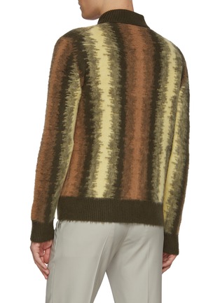 Back View - Click To Enlarge - PIACENZA 1733 - Patterned Button Up Wool Overshirt