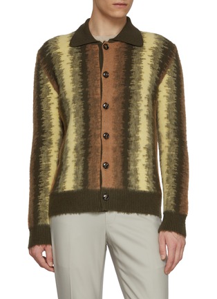 Main View - Click To Enlarge - PIACENZA 1733 - Patterned Button Up Wool Overshirt