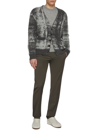 Figure View - Click To Enlarge - PIACENZA 1733 - Patterned Wool Cardigan