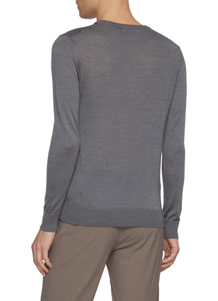 Back View - Click To Enlarge - PIACENZA 1733 - Crewneck Wool Silk Sweater