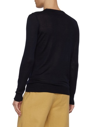 Back View - Click To Enlarge - PIACENZA 1733 - Crewneck Wool Silk Sweater