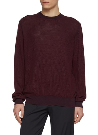 Main View - Click To Enlarge - PIACENZA 1733 - Crewneck Wool Silk Cashmere Sweater