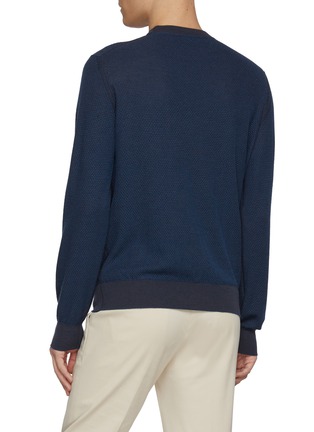 Back View - Click To Enlarge - PIACENZA 1733 - Crewneck Wool Silk Cashmere Sweater