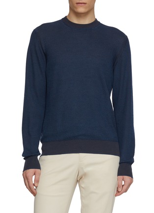Main View - Click To Enlarge - PIACENZA 1733 - Crewneck Wool Silk Cashmere Sweater