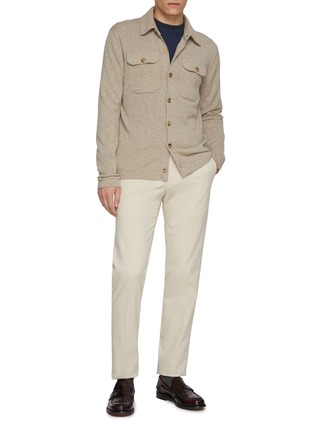 Figure View - Click To Enlarge - PIACENZA 1733 - Crewneck Wool Silk Cashmere Sweater