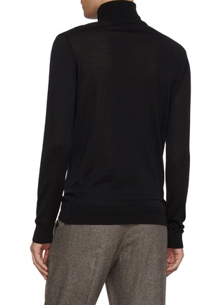 Back View - Click To Enlarge - PIACENZA 1733 - Turtleneck Wool Silk Sweater