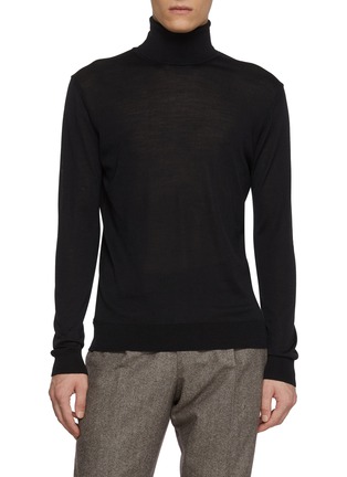 Main View - Click To Enlarge - PIACENZA 1733 - Turtleneck Wool Silk Sweater